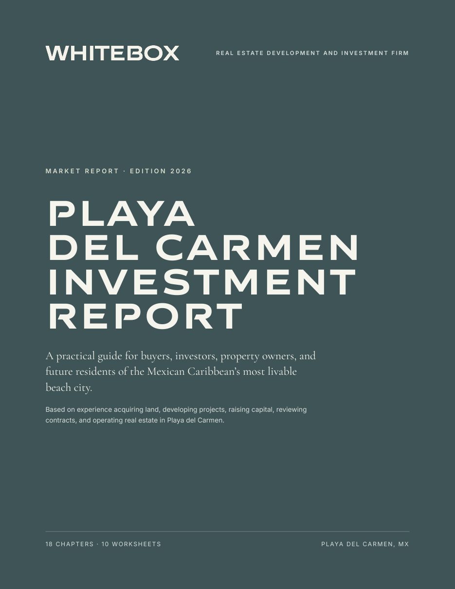 Cover of the Playa del Carmen Investment Report 2026